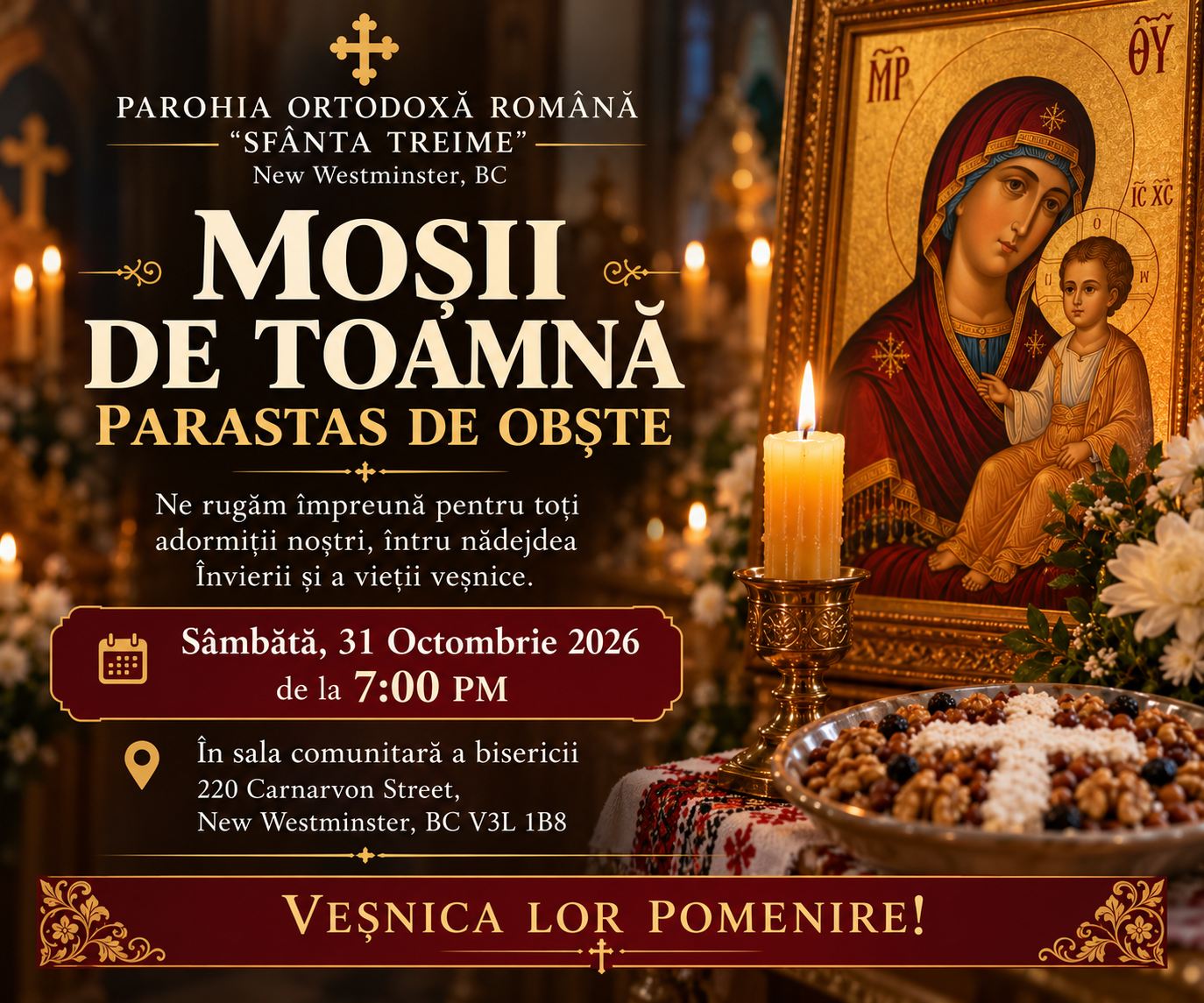 Moșii de toamnă 2026 - Parastas de obște / General Memorial Service