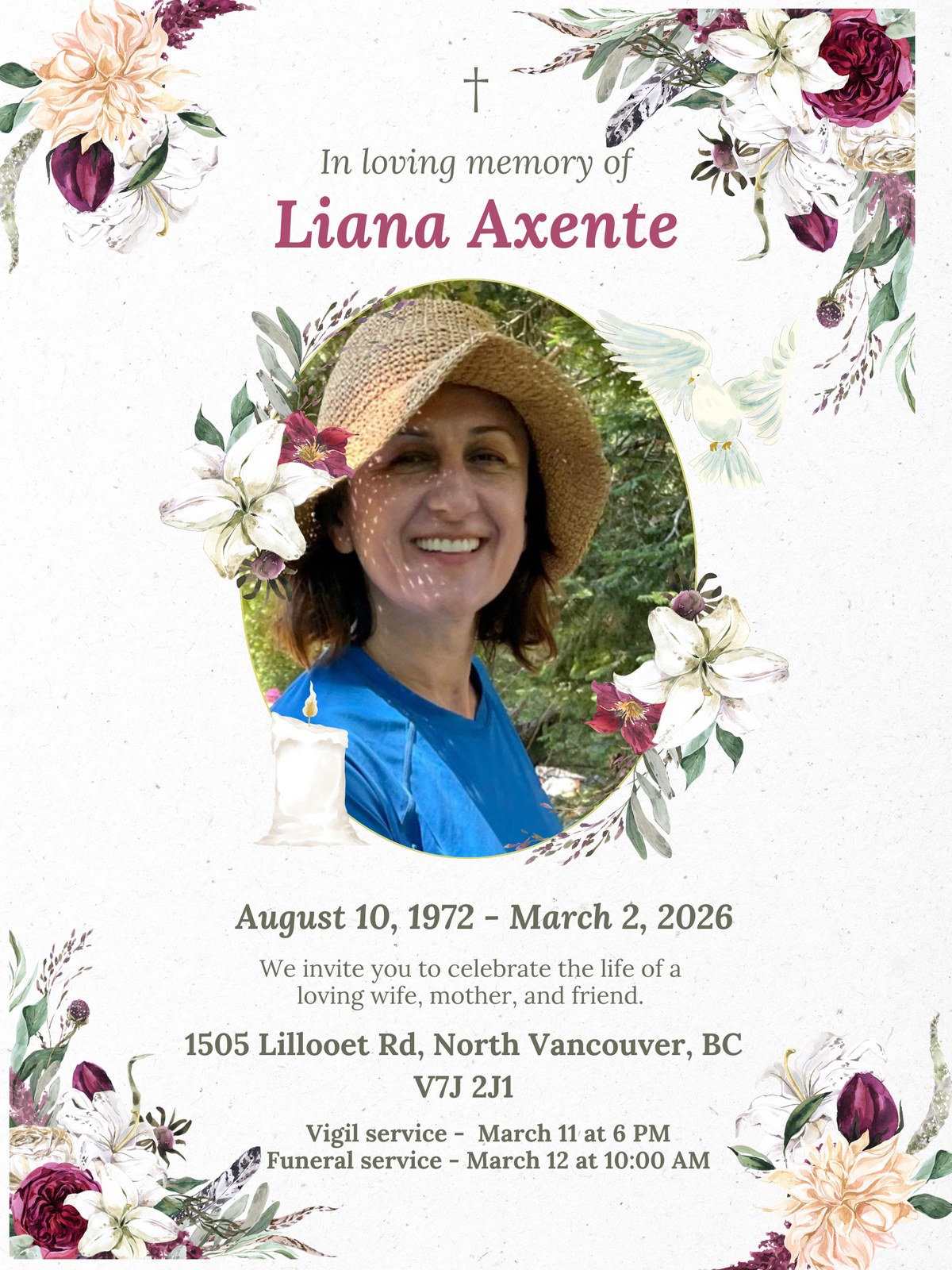 In loving memory of Liana Axente